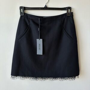 MISS WU (NEW, Jason Wu collection) Black Skirt with Lace Fringe - Size 8